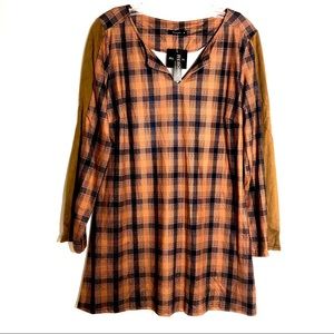 Reborn Long Sleeve Plaid Long Sleeve Fall Dress Women’s Medium